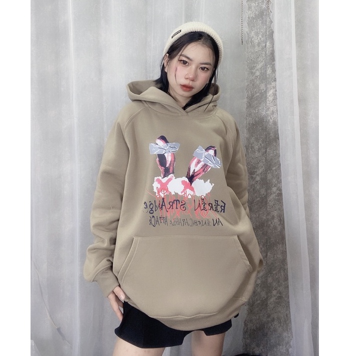 Áo Hoodie Unisex H4 form rộng mũ 2 lớp nỉ bông FPLUS