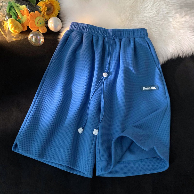 Quần Short Nam Chất Tổ Ong Logo REALLIFE, Quần Đùi Unisex Nam Nữ Đều Mặc Được
