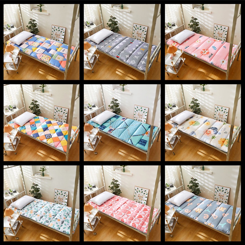 Nệm Tatami Đơn/Đôi Dày Mềm Mại Gấp Gọn Chống Ẩm Chống Trượt Có Thể Gấp Gọn Dùng Trong Ký Túc Xá