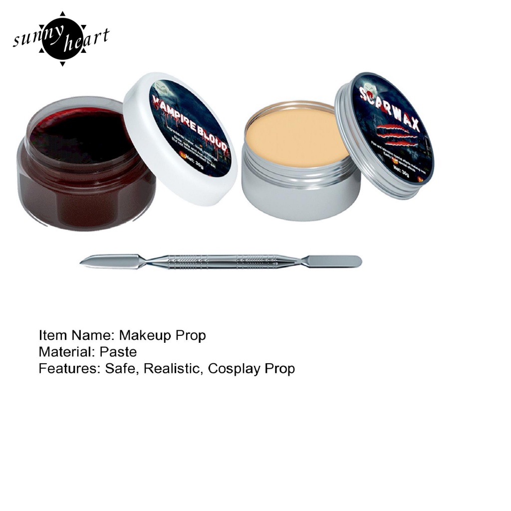 Set 3 Sáp Tạo Mẫu Vết Sẹo Giả Hóa Trang Halloween