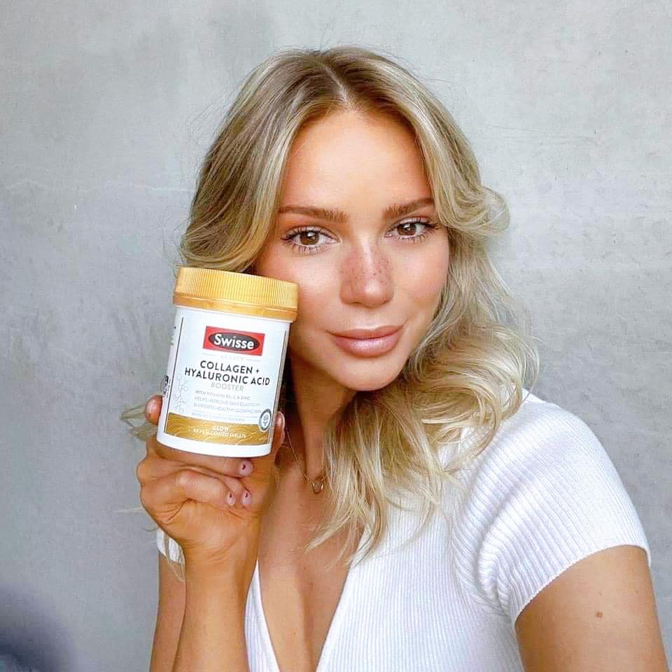 Viên Uống Bổ Sung Collagen Cấp Nước Và Cấp Ẩm - Swisse Beauty Collagen + Hyaluronic Acid Booster (80 viên)