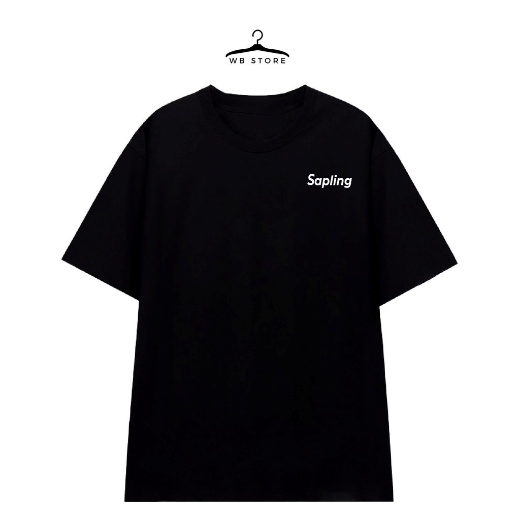 Áo thun Unisex WB Sapling Áo thun nam nữ tay lỡ form rộng oversize trắng đen | BigBuy360 - bigbuy360.vn