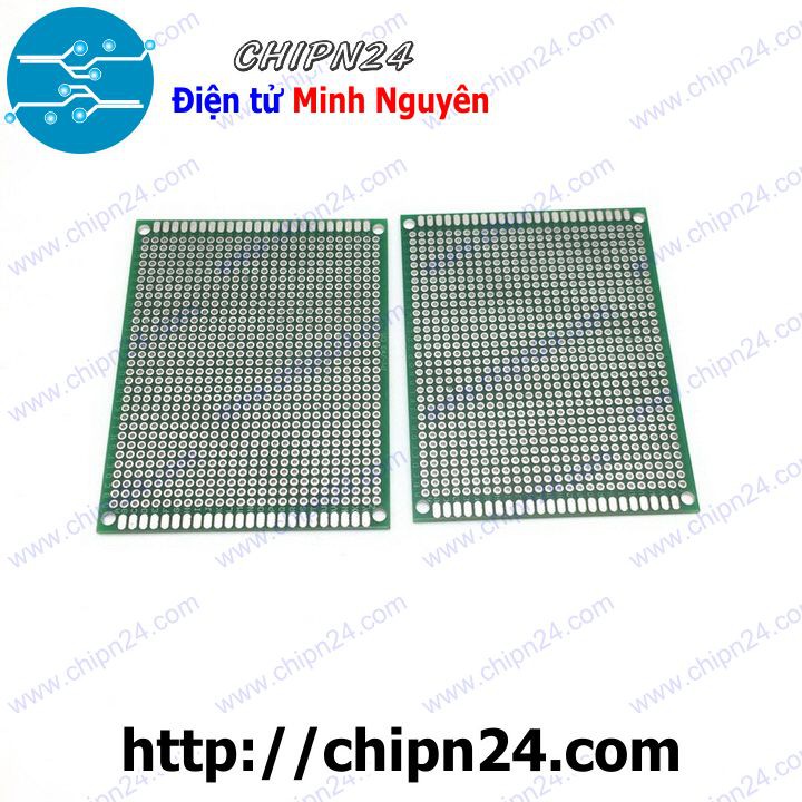 [1 TẤM] Testboard cắm hàn 2 mặt 7x9cm (Mạch sợi thủy tinh) (Board đồng đục lỗ PCB)