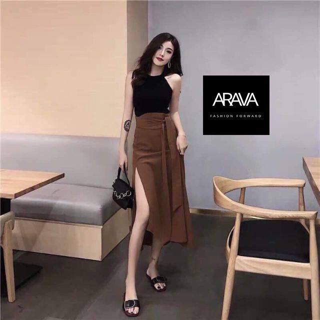 Sét áo yếm và váy chéo thời trang thiết kế cao cấp Arava ay07