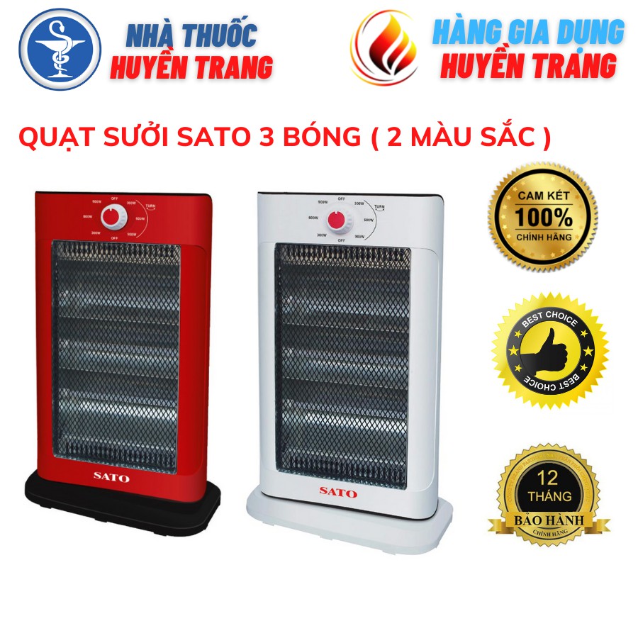 Quạt sưởi_Quật sưởi ấm SATO ST - QS3B 3 bóng ( 2 màu sắc ) – Hàng chính hãng SATO - Bảo hành 12 tháng