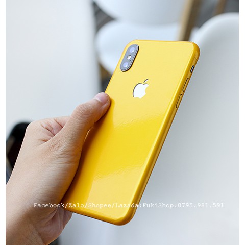 [IPHONE]Tấm Dán Skin mặt sau Glossy Bumblebee Vàng Full Viền Dành cho 5 6 7 8 6plus 7plus 8plus X XS XR XSMAX 11 PRO MAX