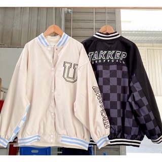 Áo bomber kẻ ô mặt sau