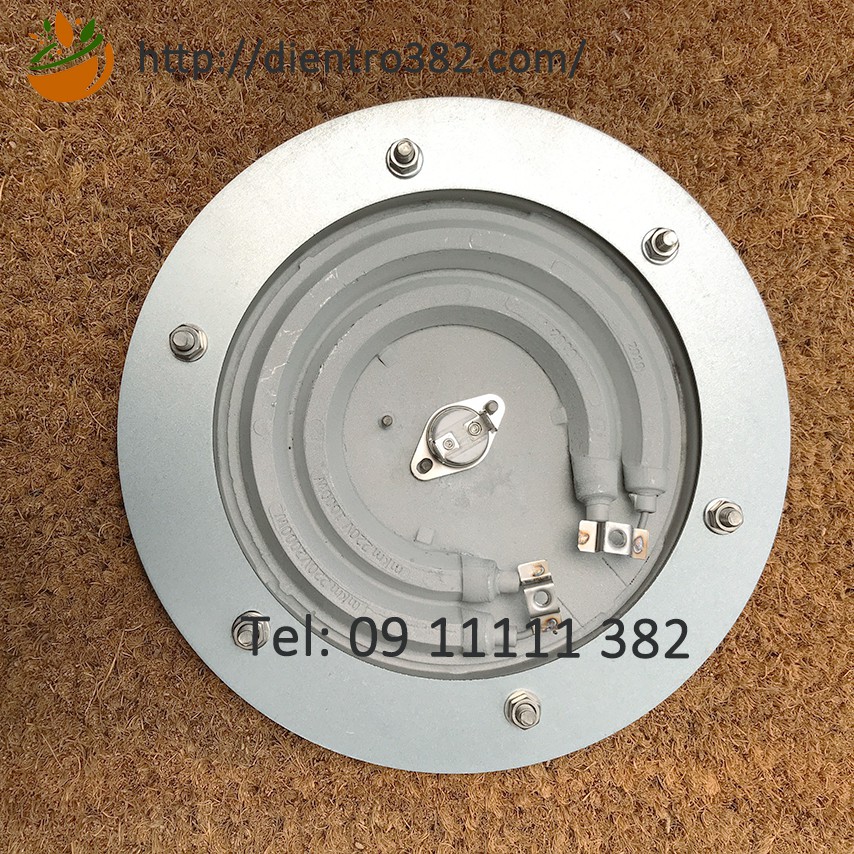 Mâm nhiệt 18cm, đĩa nhiệt cho nồi phở đường kính 18cm đủ phụ kiện điện áp 220V chất liệu inox 304