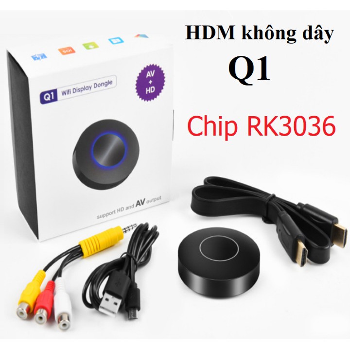 Bộ Hdmi Không Dây Kết Nối Điện Thoại Thông Minh Với Tivi, Điện Thoại Với Màn Hình Ô Tô Hdmi Không Dây Q1