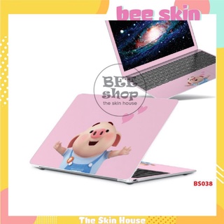 Skin laptop BEE SHOP mẫu PINK PIG cho các dòng máy