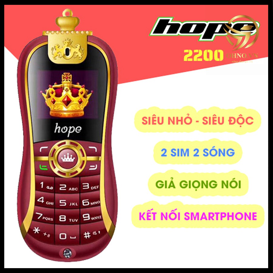 Điện thoại phổ thông độc lạ Hope 2200 điện thoại 2 SIM mini nghe gọi – OHNO Việt Nam