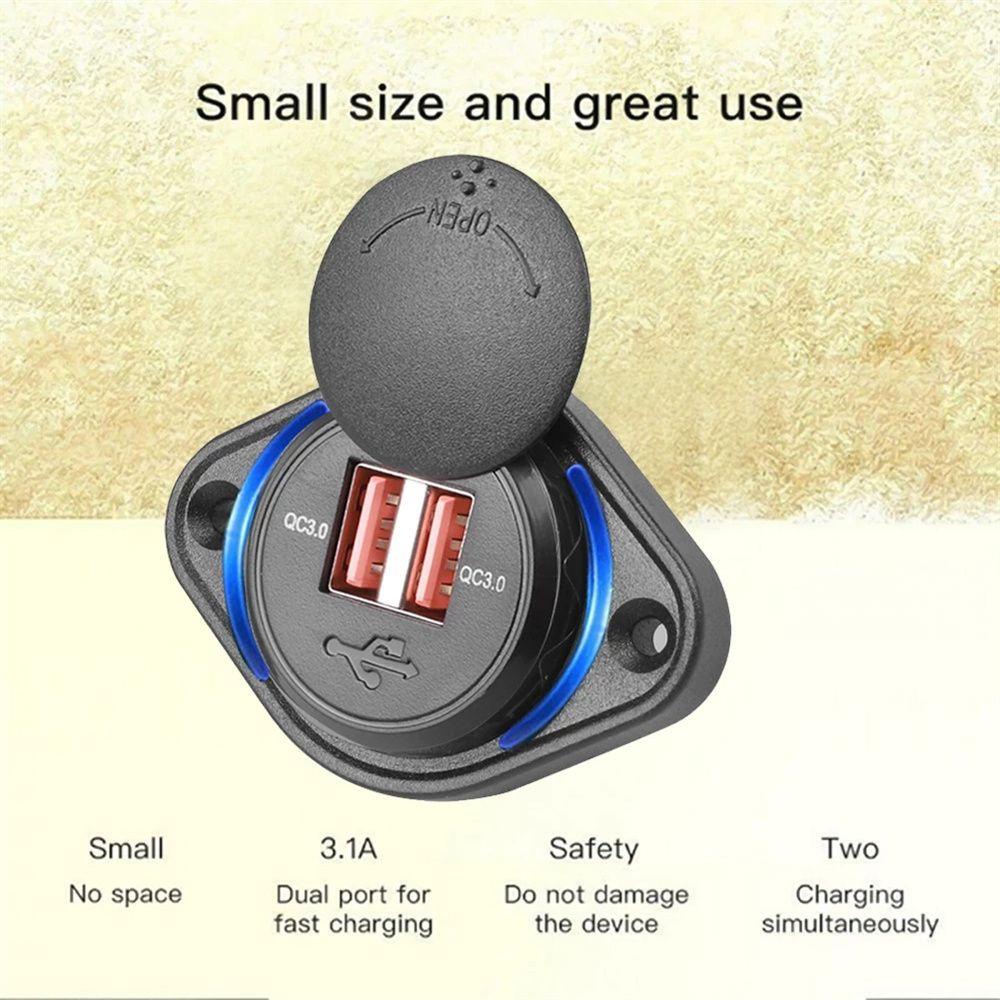 MAG Ổ CắM SạC 12V 24V USB LED Cho Xe Hơi