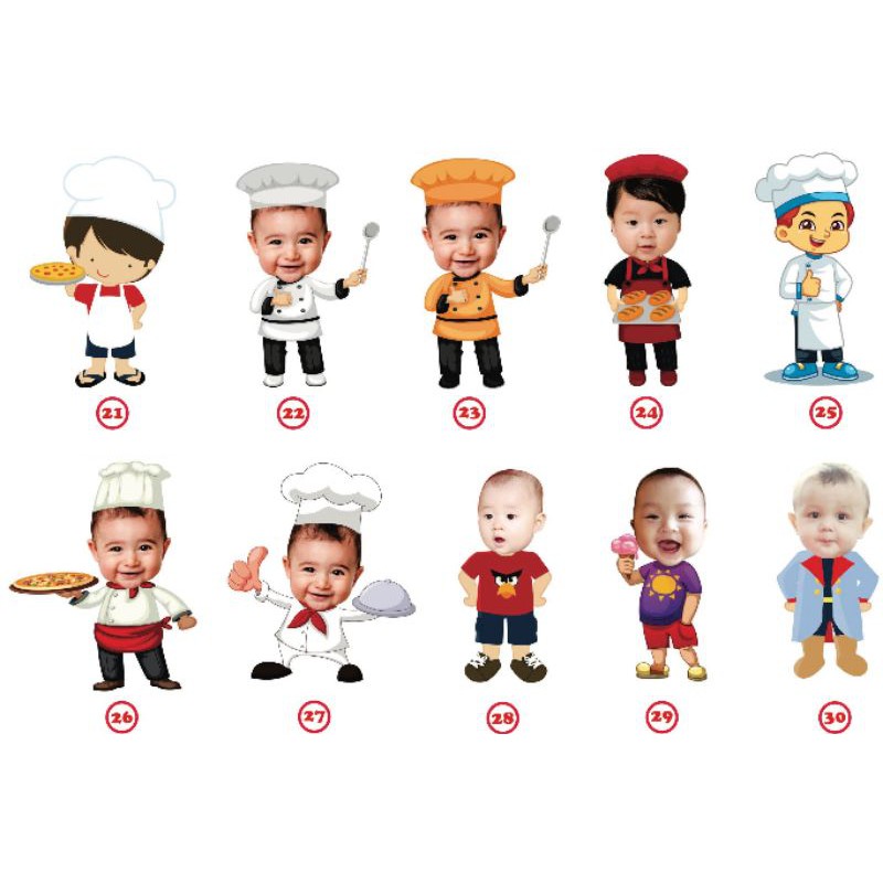 Chibi bé ngỗ nghĩnh trang trí đủ size ( khách đặt kèm phụ kiện trên 200k giảm 15% hàng chibi)