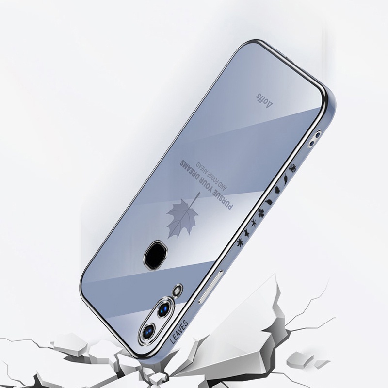 Ốp điện thoại Koosuk silicon mềm viền vuông mạ hình lá cho Samsung Galaxy A50 A50S A30S A20 A30 A7 2018