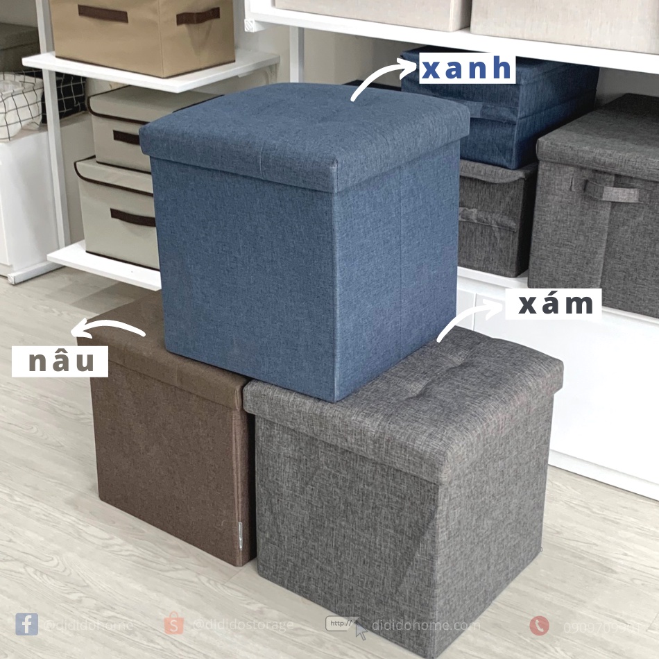 Thùng đựng đồ kết hợp ghế ngồi DidiDo size 38cm