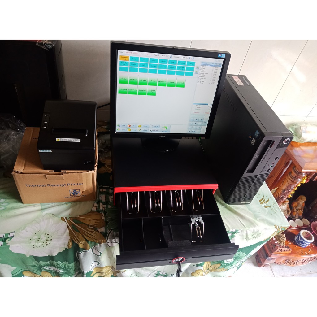 Trọn bộ Máy tính tiền quán cafe , nhà hàng, quán ăn, bida, shop , mỹ phẩm, tạp hóa, siêu thị mini