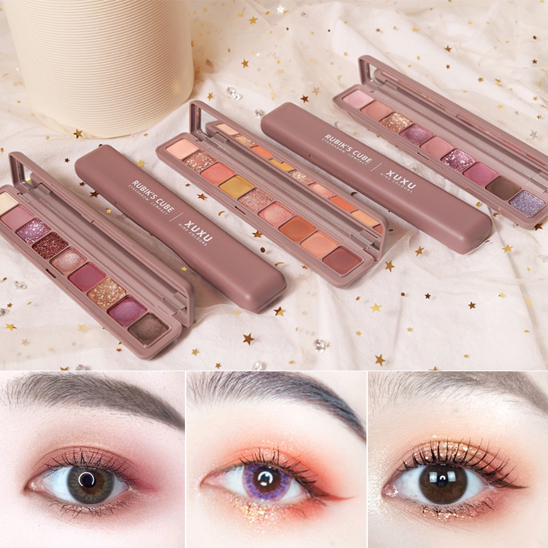 Bảng Phấn Mắt 9 Màu Lì Và Ánh Ngọc Trai Kết Hợp Trang Điểm Kháng Nước Tự Nhiên