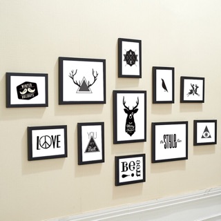 KK.. BỘ 11 khung hình treo tường hàn quốc tặng phụ kiện