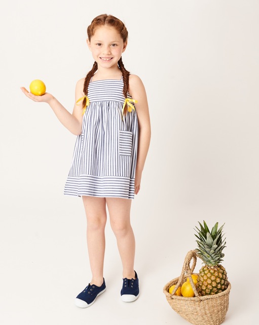 VÁY NECK&NECK SỌC XANH ĐEN 18m- 11Y
