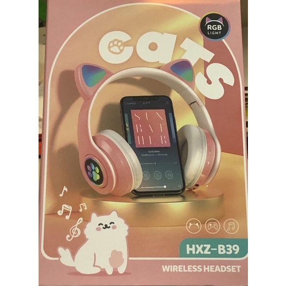 Tai Nghe Bluetooth hình tai mèo dễ thương HXZ-B39