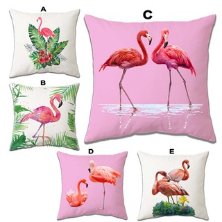 [Rẻ Nhất Shoppe] Vỏ Gối Vuông Sofa, Bao Gối Ôm Trang Trí, Bọc Gối Tựa Phòng Khách Đẹp 45 x 45cm Mẫu Hồng Hạc