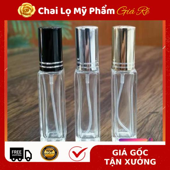 Lọ Chiết Nước Hoa ❤ RẺ VÔ ĐỊCH ❤ Chai lọ chiết nước hoa 10ml 5ml vuông đựng dầu thơm , phụ kiện du lịch