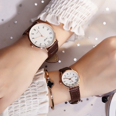 Đồng hồ thời trang nam nữ KASIQI chính hãng, dây da đeo êm tay, mặt số dể xem giờ ( Mã: AKSQ01 ) | BigBuy360 - bigbuy360.vn