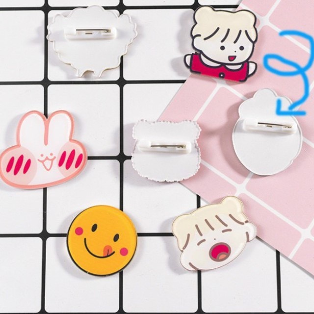 [ẢNH THẬT] Hình Thẻ Pin Sticker Cài Balo, Túi Đi Học Đi Chơi Dễ Thương (Combo 10 Hình)