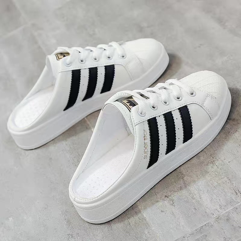 Giày sục adidas đế cao full box/giày ulzzang lười đạp gót chất lượng cao thể thao sneaker độn đế