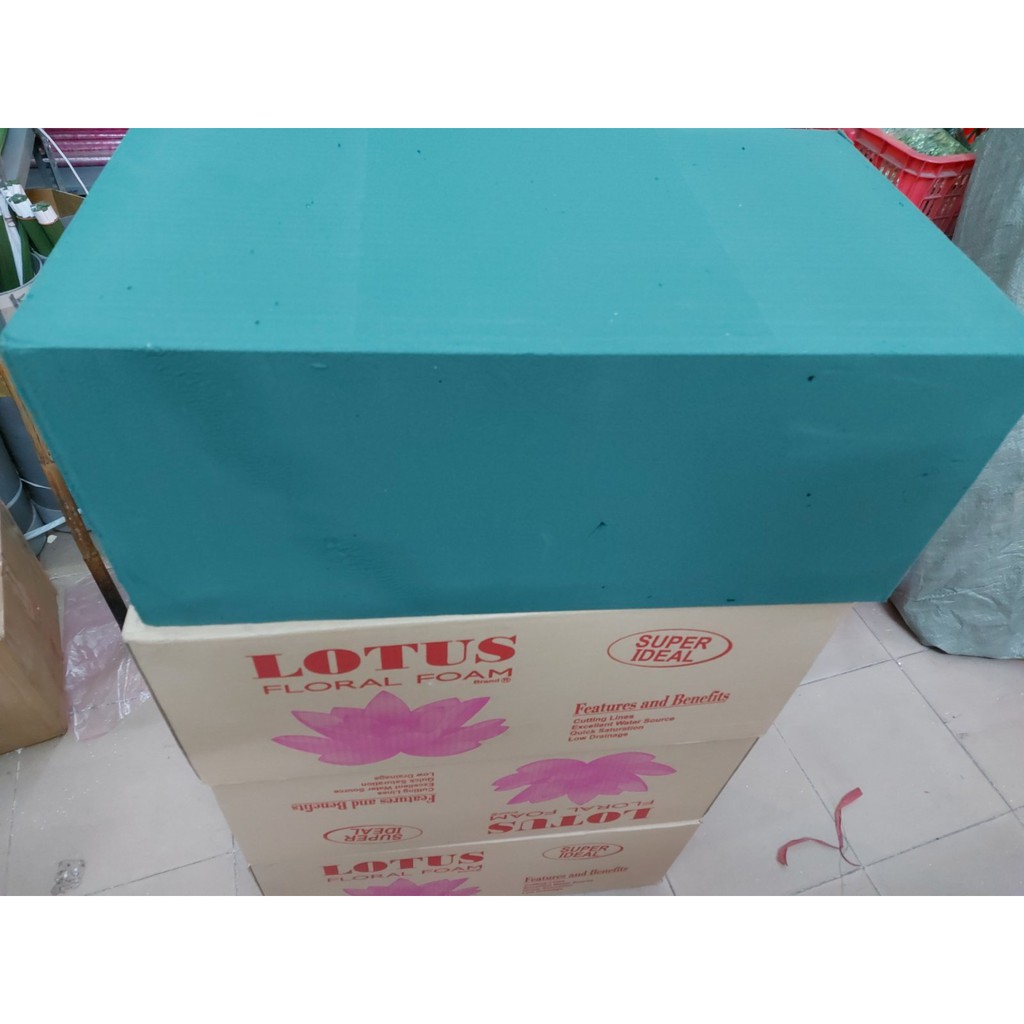 Xốp cắm hoa tươi nguyên khối Lotus - 1 thùng ( 1 khối)