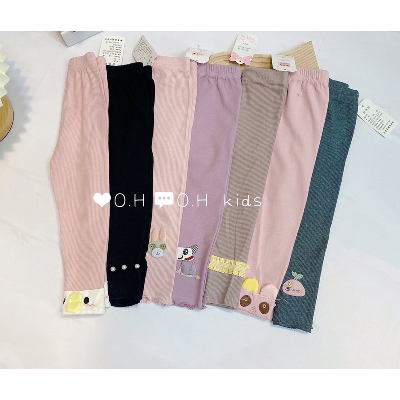 Quần Legging Dài Bé Gái 5 Màu Vải Thun Hàn Chất Lượng Cao
