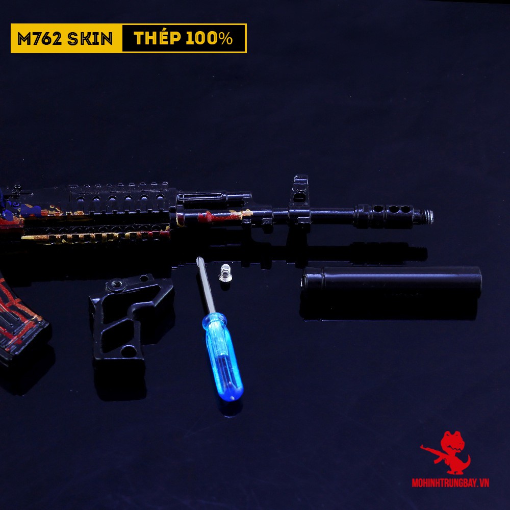 Mô Hình Pubg M762 Skin Haloween Tặng Kèm 3 Scope Và Kệ Trưng Bày 19cm