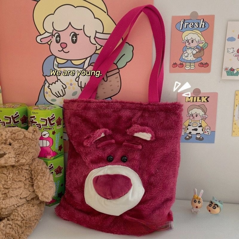 Disney Lotso toy story một vai cô gái túi xách túi zipper túi môi trường túi xách