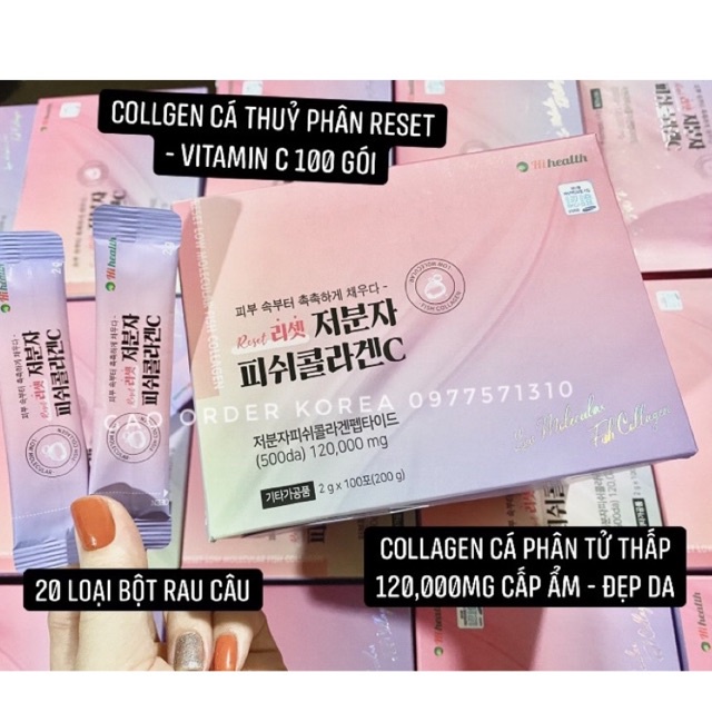Collagen thuỷ phân căng bóng da Reset Collagen Reset 100 gói