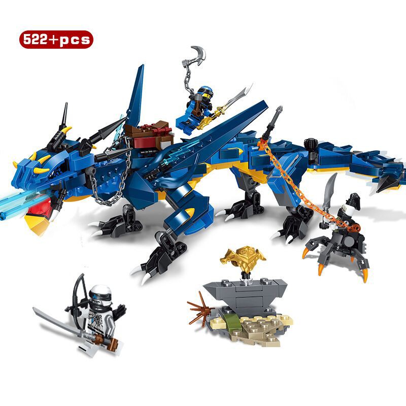 (CÓ SẴN) lắp ráp ninjago ZIMO 4014 Rồng Xanh Stormbringer