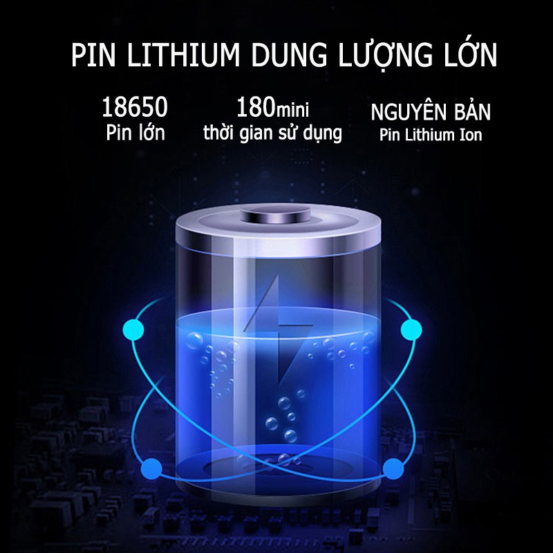 Đèn pha 5 bóng LEDT6 trường ánh sáng mạnh có thể sạc lại không thấm nước chiếu sáng gắn trên đầu