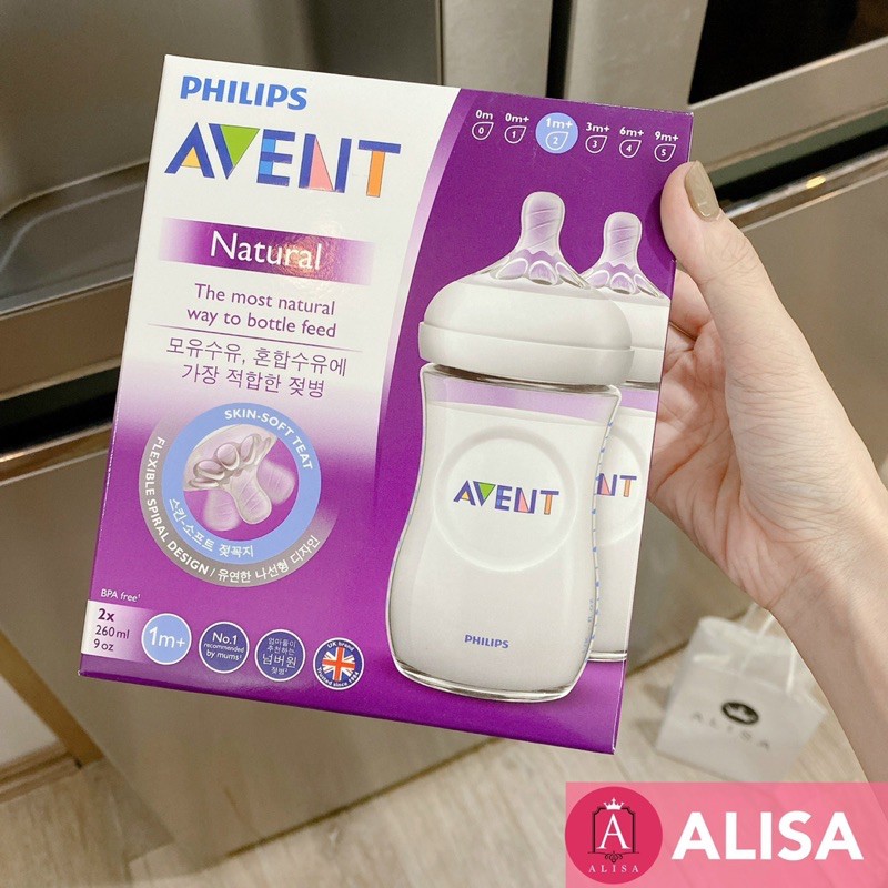 Bình sữa Philips Avent bằng nhựa không có BPA dung tích 170ml/260ml - ALISA