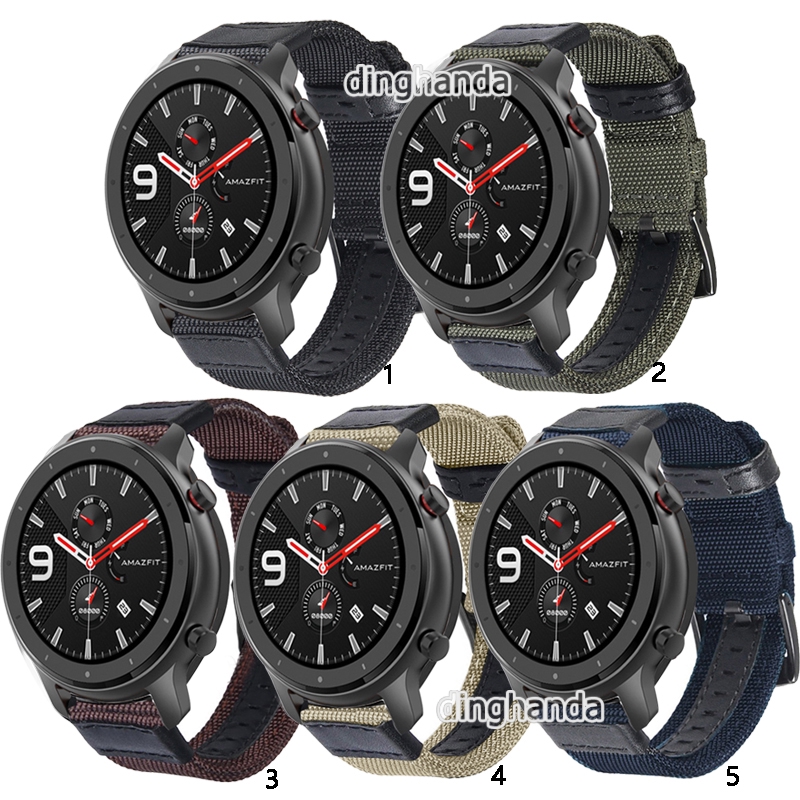 Dây Đeo Sợi Nylon Thể Thao Cho Đồng Hồ Thông Minh Huami Amazfit Gtr 42mm 47mm GTR2 GTR 2e GTR 3 pro