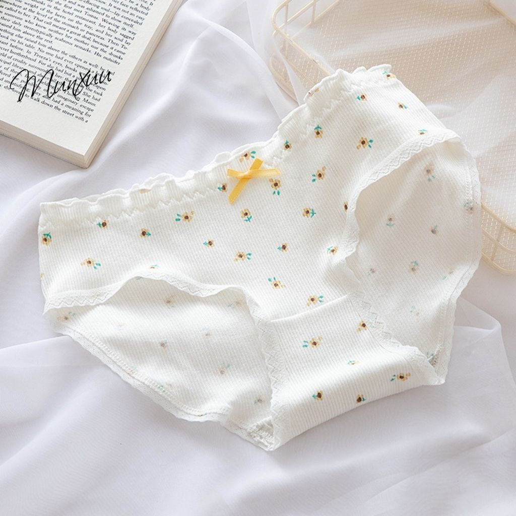 Quần lót nữ Cotton hình dễ thương Munxuu, chất liệu mềm mại co dãn thoáng khí - QC91