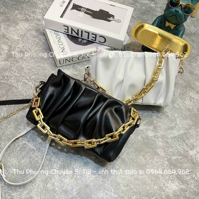 Túi Kẹp Nách Rúm Dây Xích Vuông Kèm Dây Đeo Chéo Hottrend