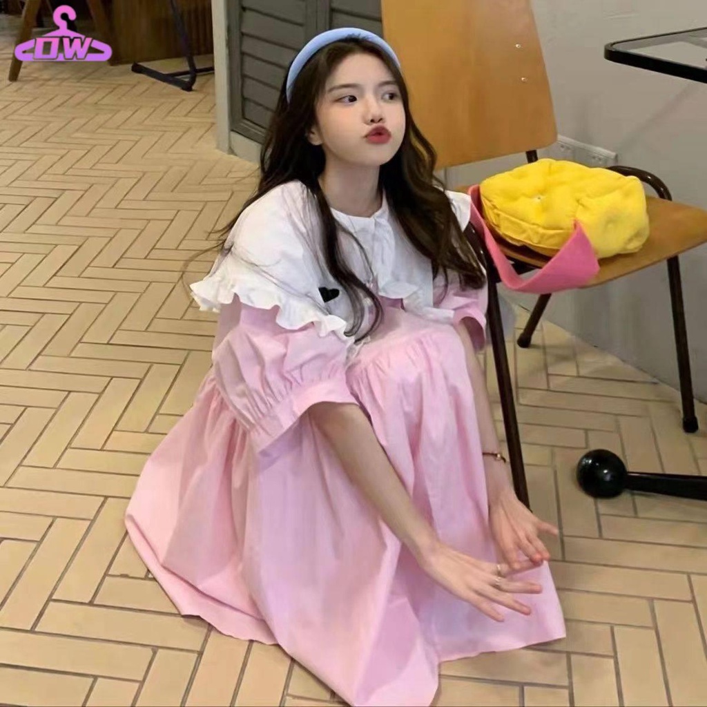 Váy babydoll Đầm Dáng Rộng Phong Cách Phương Tây Thời Trang Mùa Hè Hàn Quốc Mới 2022