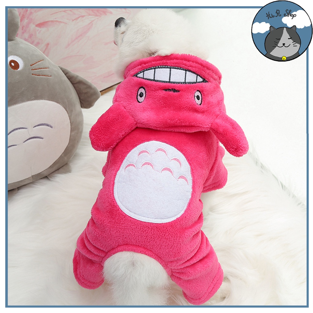 Áo Torotoro Có Mũ Thiết Kế Xinh Xắn Cho Thú Cưng Áo Mùa Đông Cho Chó Mèo