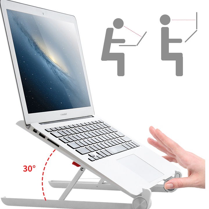 giá đỡ laptop, ipad, máy tính gấp gọn tự điều chỉnh độ cao