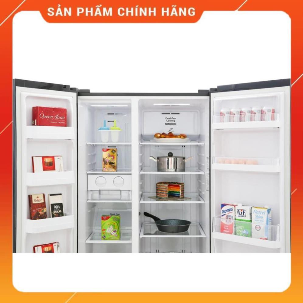 [ VẬN CHUYỂN MIỄN PHÍ KHU VỰC HÀ NỘI ] Tủ lạnh Hitachi  side by side 2 cửa màu đen R-FS800PGV2(GBK) BM