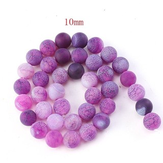 Chuỗi hạt đá mã não tự nhiên màu tím 4mm 6mm 8mm 10mm dùng làm trang sức thủ công