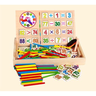 Bảng gỗ 2 mặt dạy bé học toán