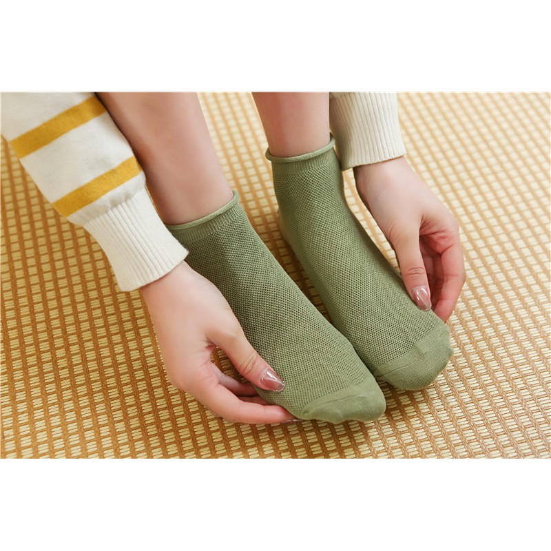 ULAPK056 TẤT CỔ XOĂN THẤP, TẤT NHÚN LƯỚI