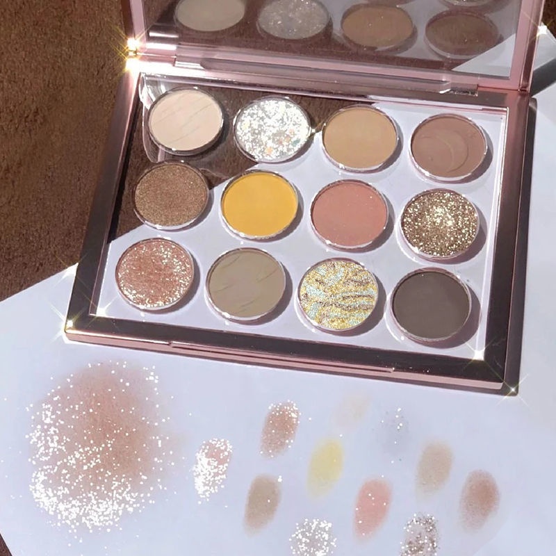 COD✨Bảng Phấn Mắt 12 Màu Ánh Ngọc Trai Lấp Lánh Tông Đất Hiệu Dikalu