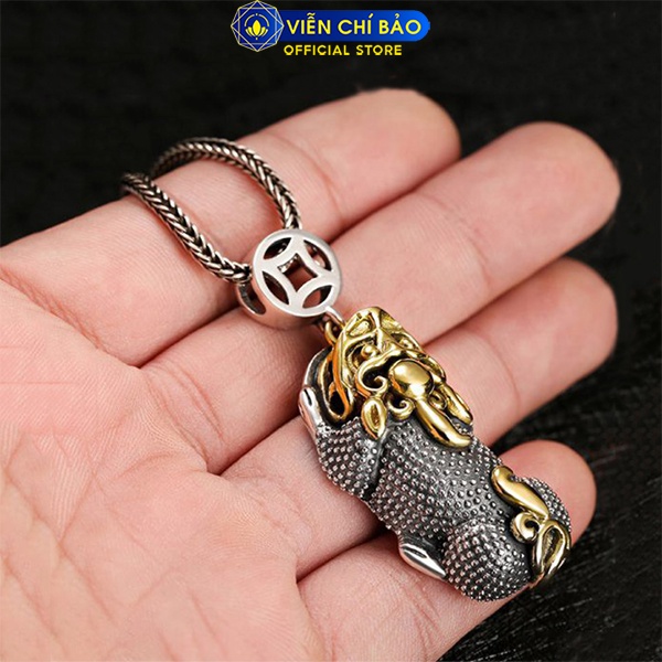 Mặt dây chuyền Tỳ Hưu Thiên Lộc chất liệu bạc Thái 925 thương hiệu Viễn Chí Bảo M100436