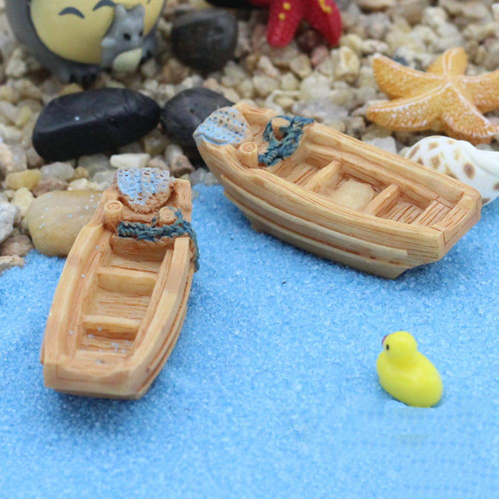 1 Đồ trang trí Thuyền Mini Bằng Nhựa Dùng Trang Trí